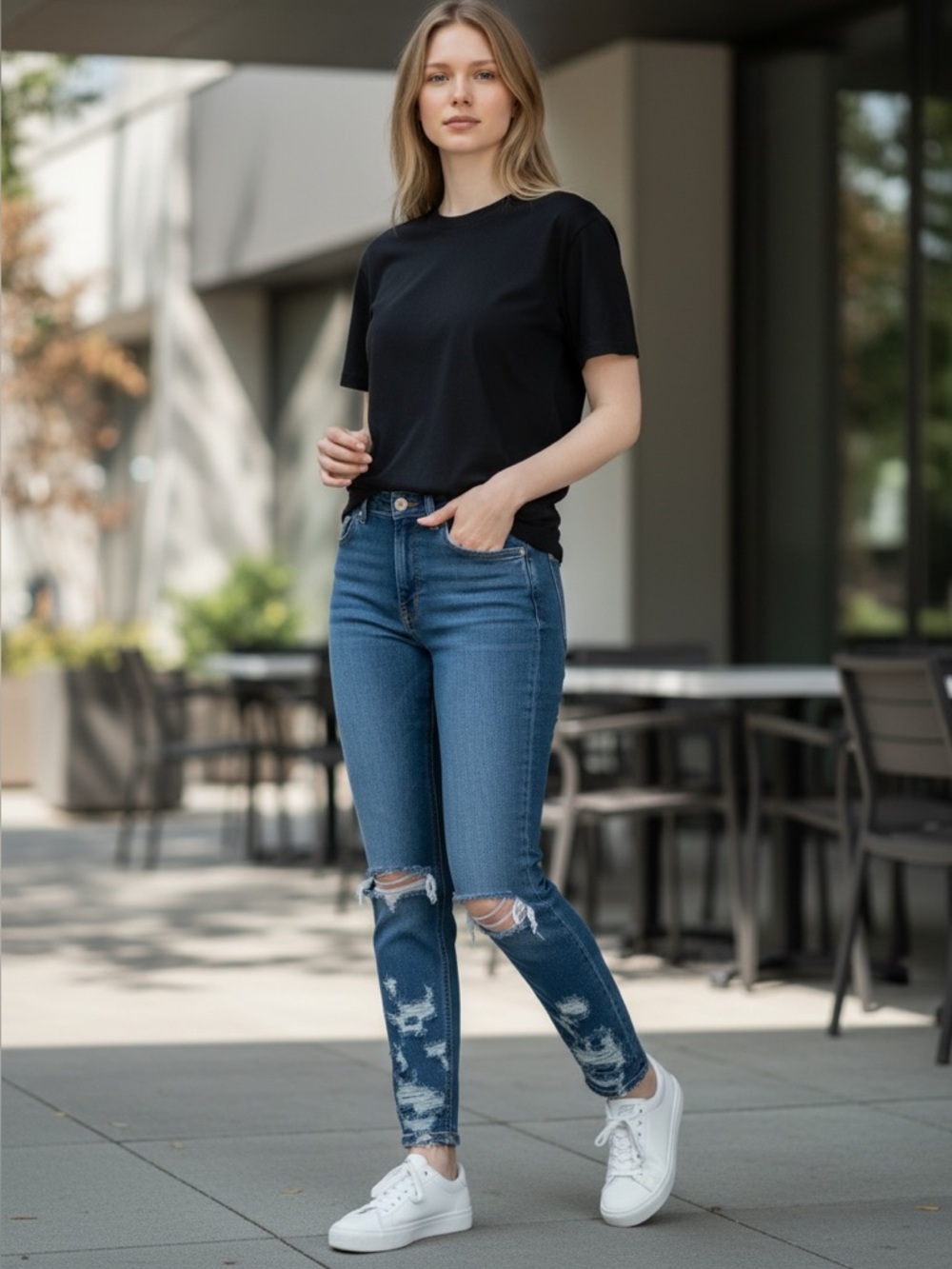 Edwin Brittany Destroyed Jeans‎ 27 Ripped Edgy